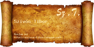 Szivós Tibor névjegykártya